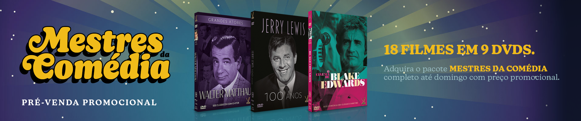 Pré-Venda Pacote: Mestres da Comédia