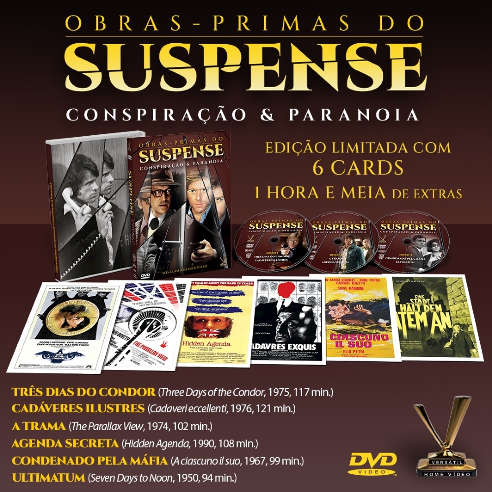DVD Obras-Primas do Suspense: Conspiração & Paranoia