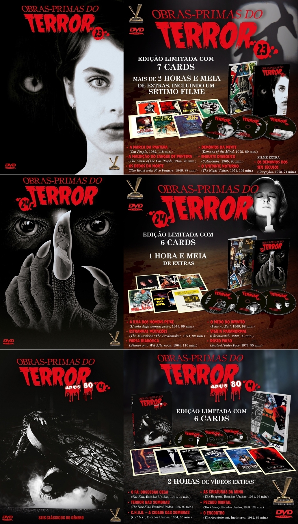 Lançamentos Pacote: Obras-Primas do Terror (9 DVDs 19 Filmes)