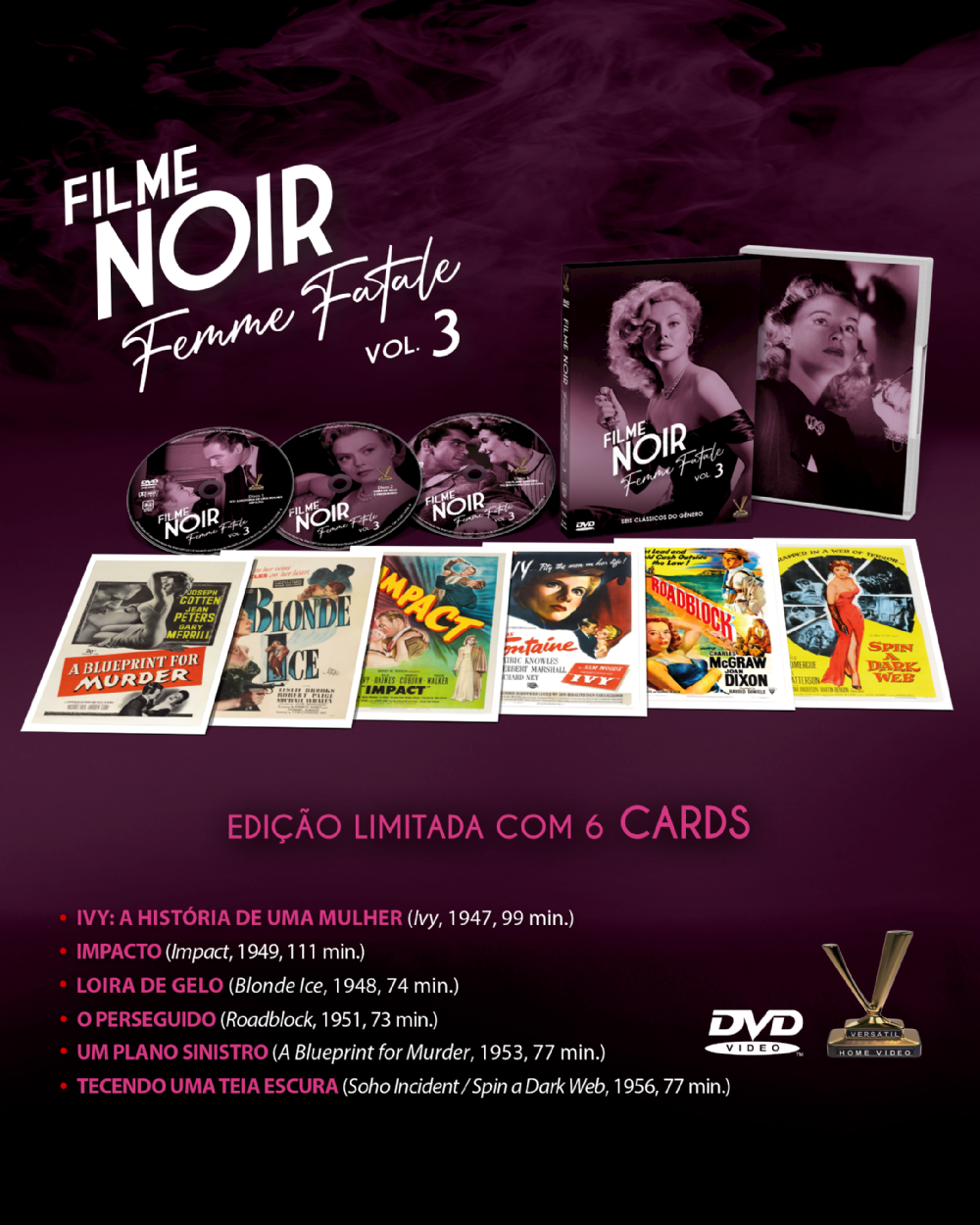 DVD - Filme Noir: Femme Fatale Vol. 3 - Edição Limitada Com 6