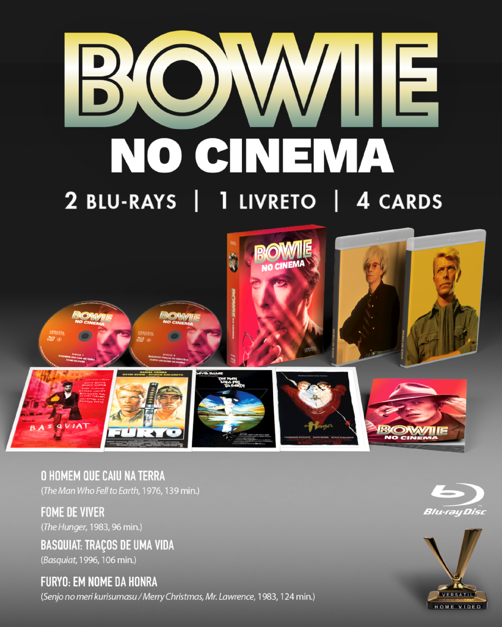 Blu-ray: Bowie No Cinema - Edição Limitada Com Livreto e 4 Cards