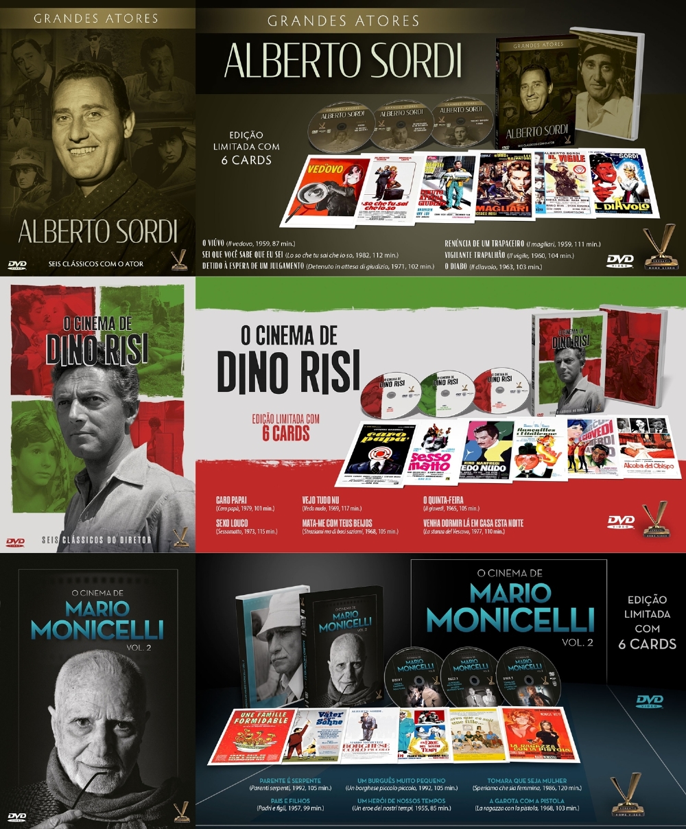 Lançamentos Pacote: Clássicos Italianos (9 DVDs 18 Filmes)